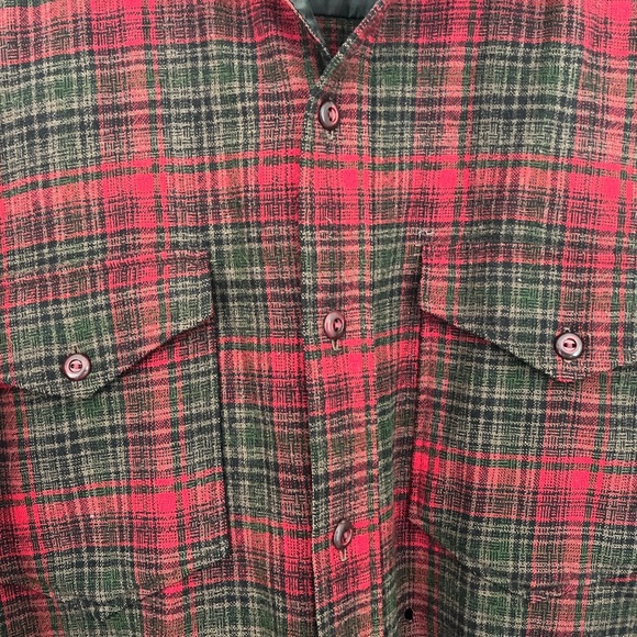 vintage pendleton wool button down shirt size 15 1/2 - Picture 7 of 9